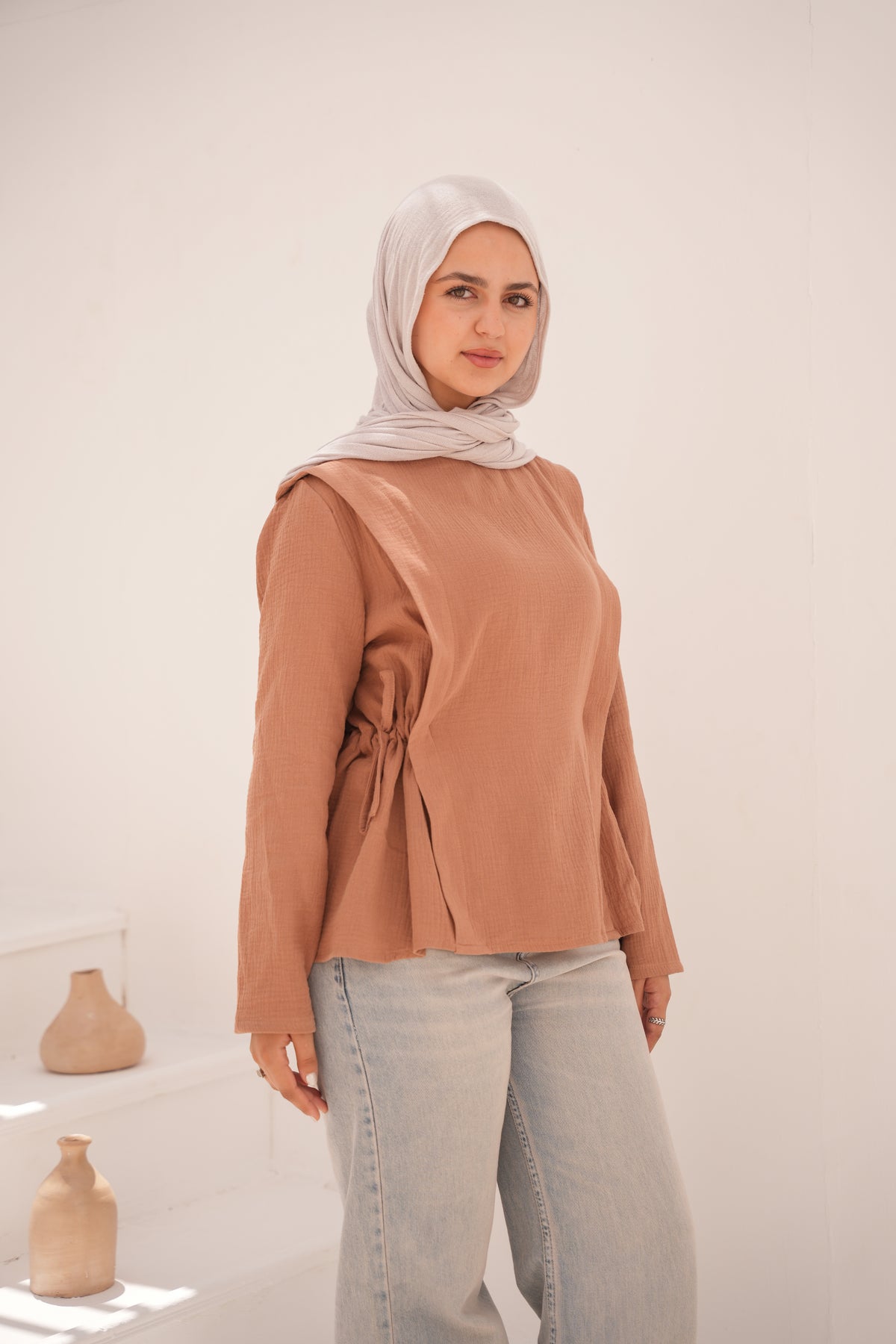 Flow Pleated Crinkle Blouse