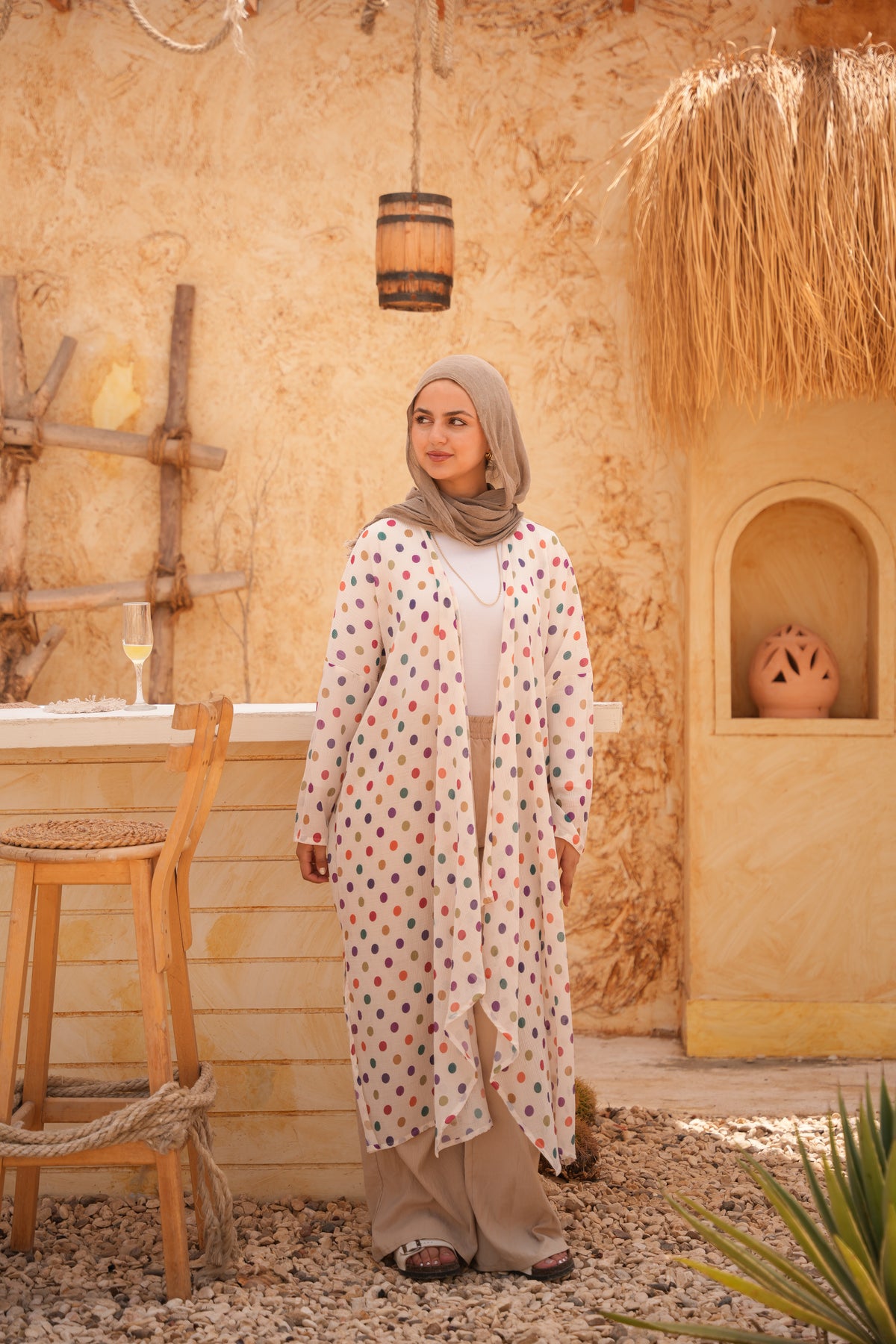 Naseem Polka-Dot Cardigan