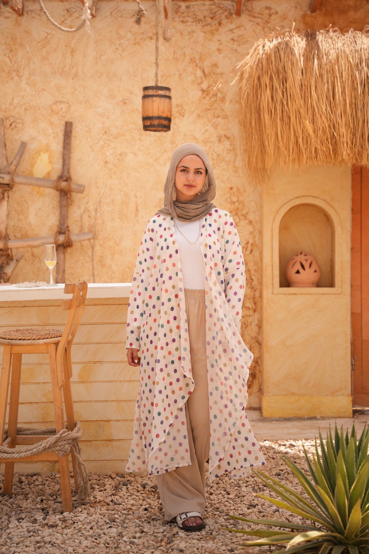 Naseem Polka-Dot Cardigan