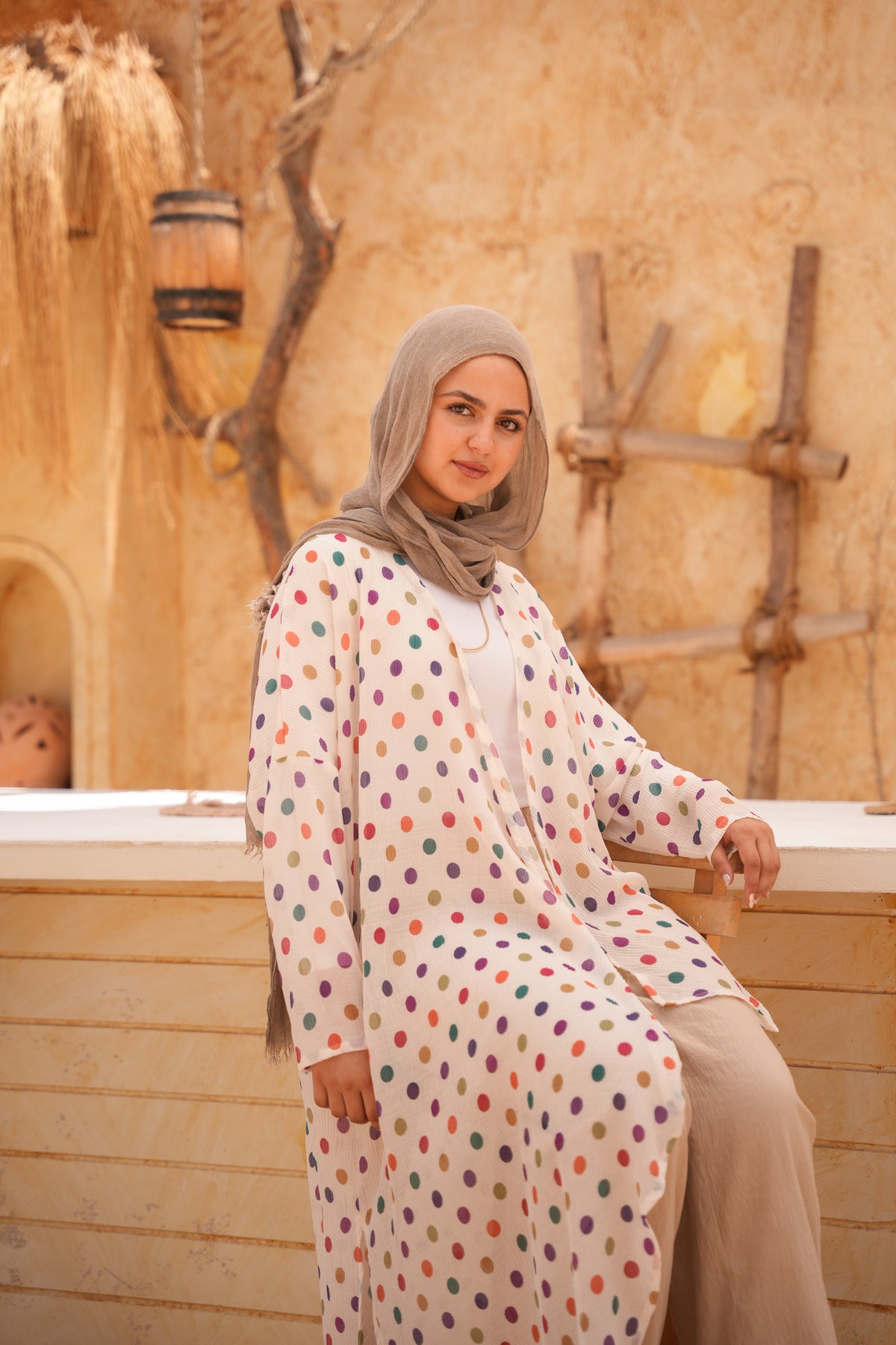 Naseem Polka-Dot Cardigan
