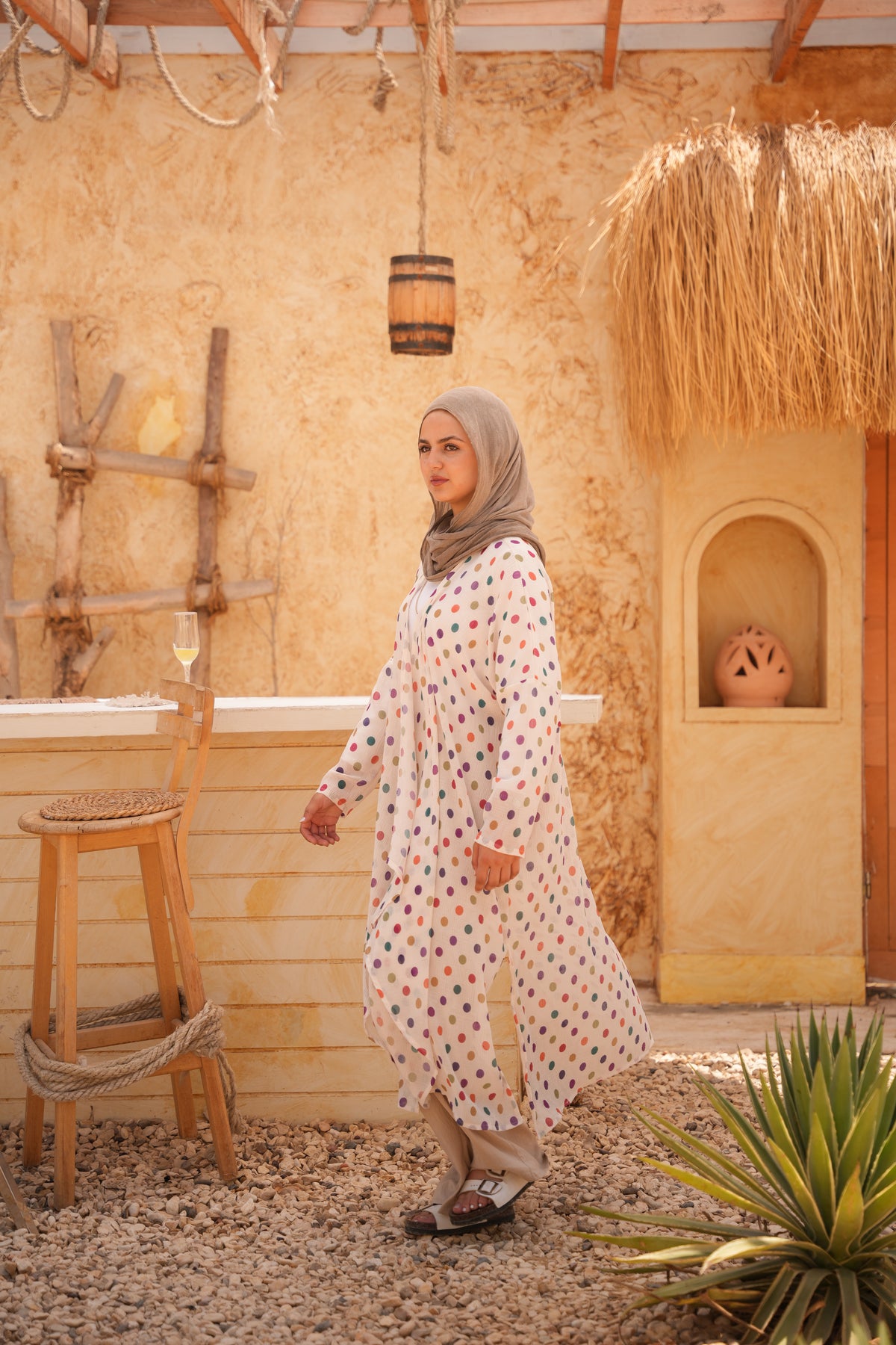 Naseem Polka-Dot Cardigan