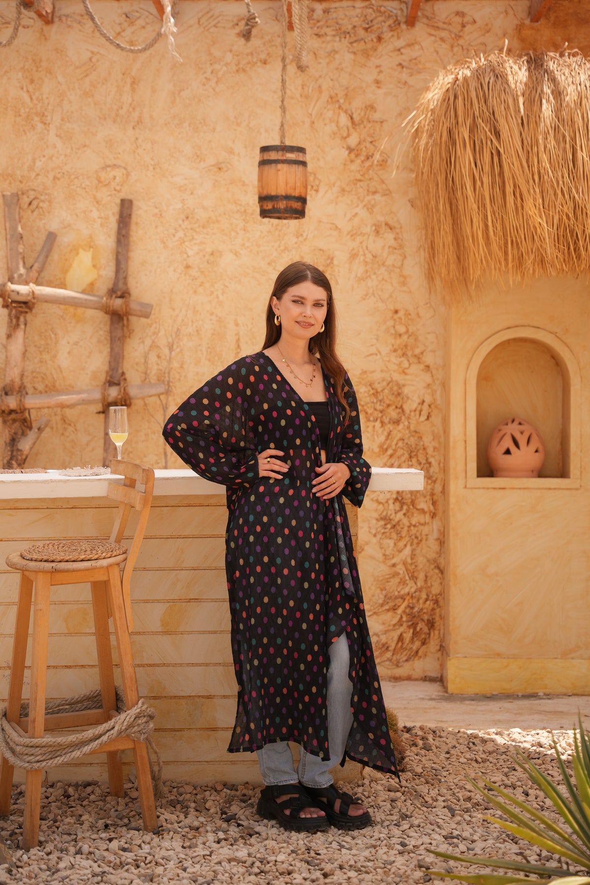 Naseem Polka-Dot Cardigan