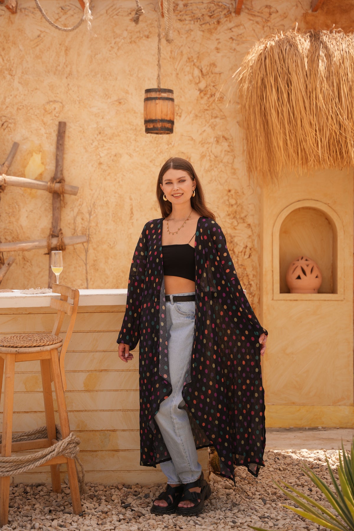 Naseem Polka-Dot Cardigan