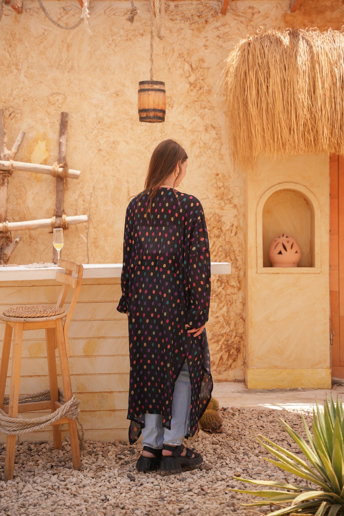 Naseem Polka-Dot Cardigan