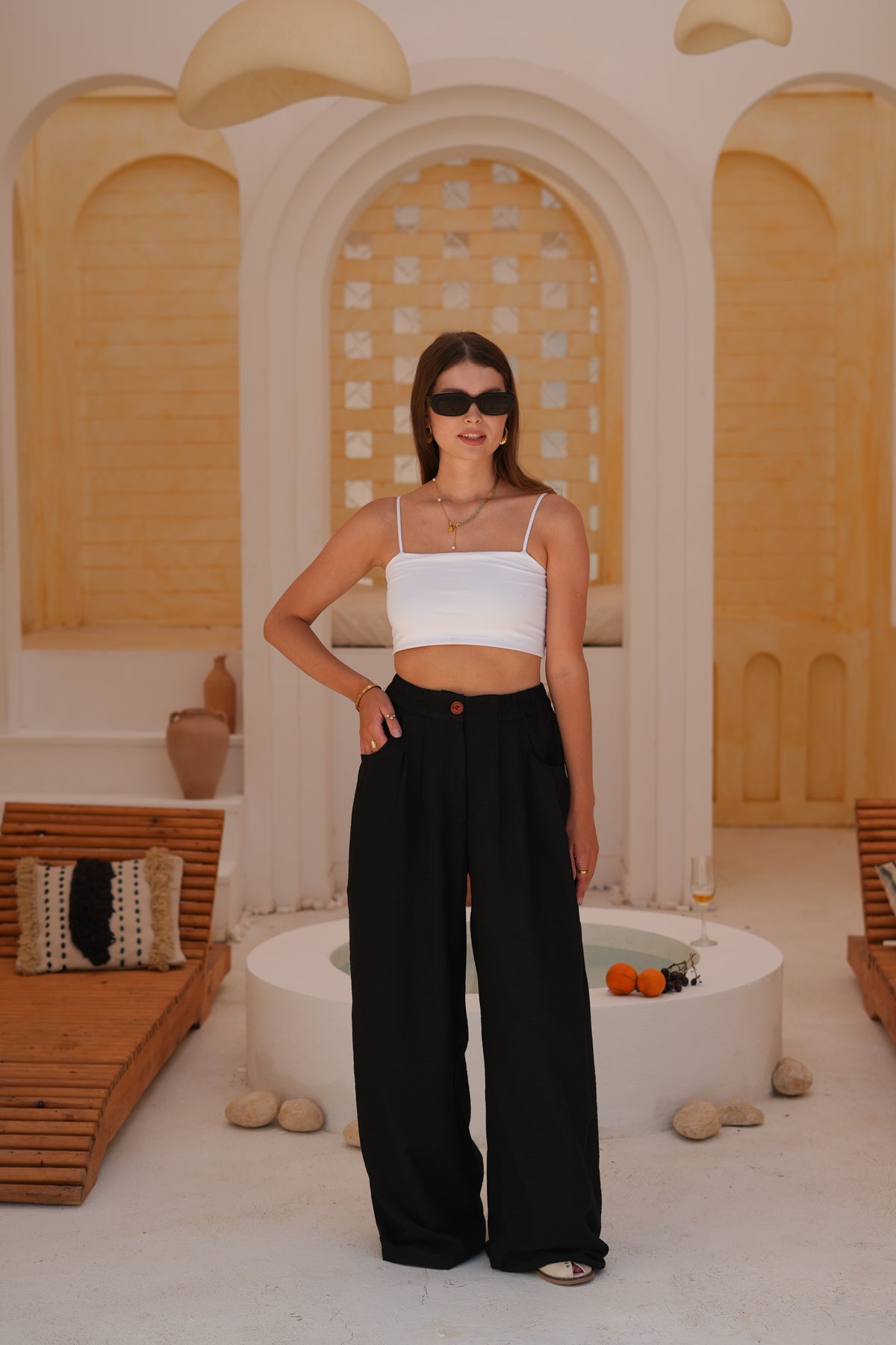 Palazzo Breeze Linen Pants