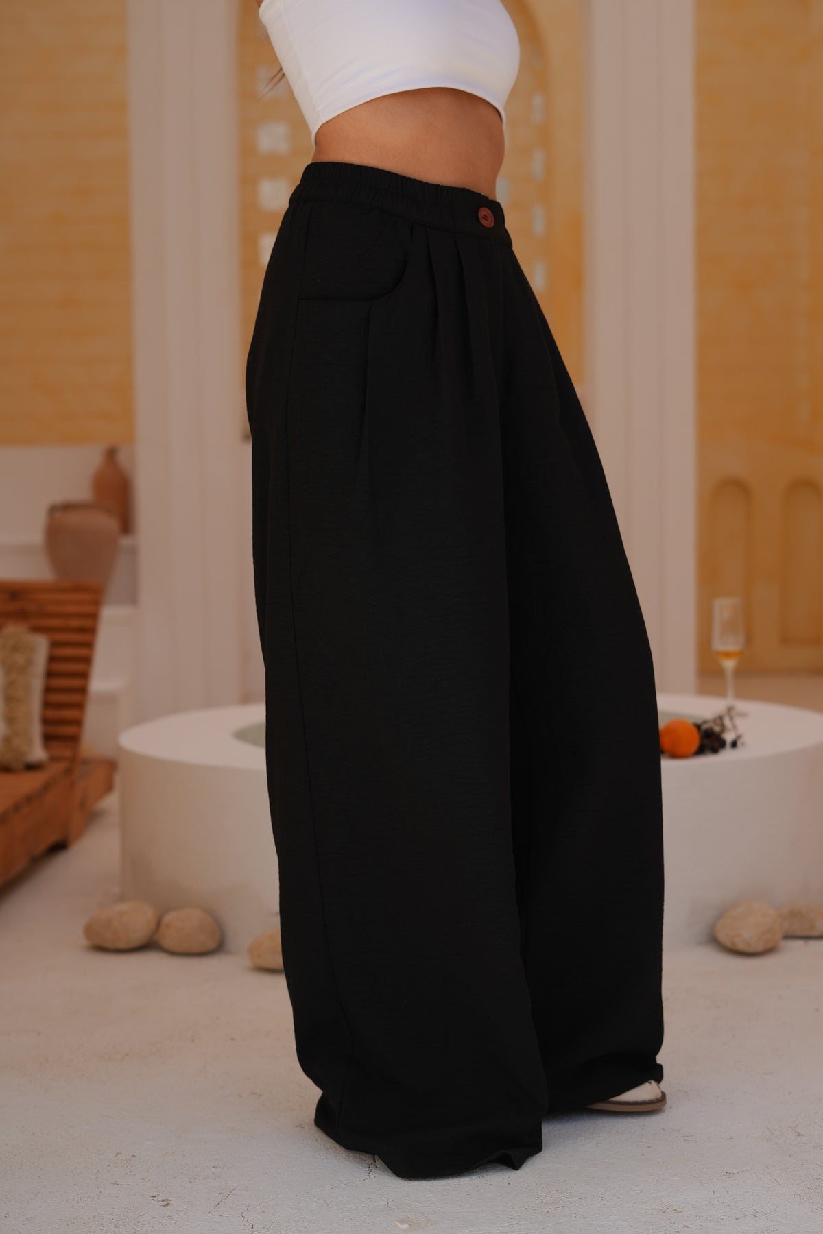 Palazzo Breeze Linen Pants